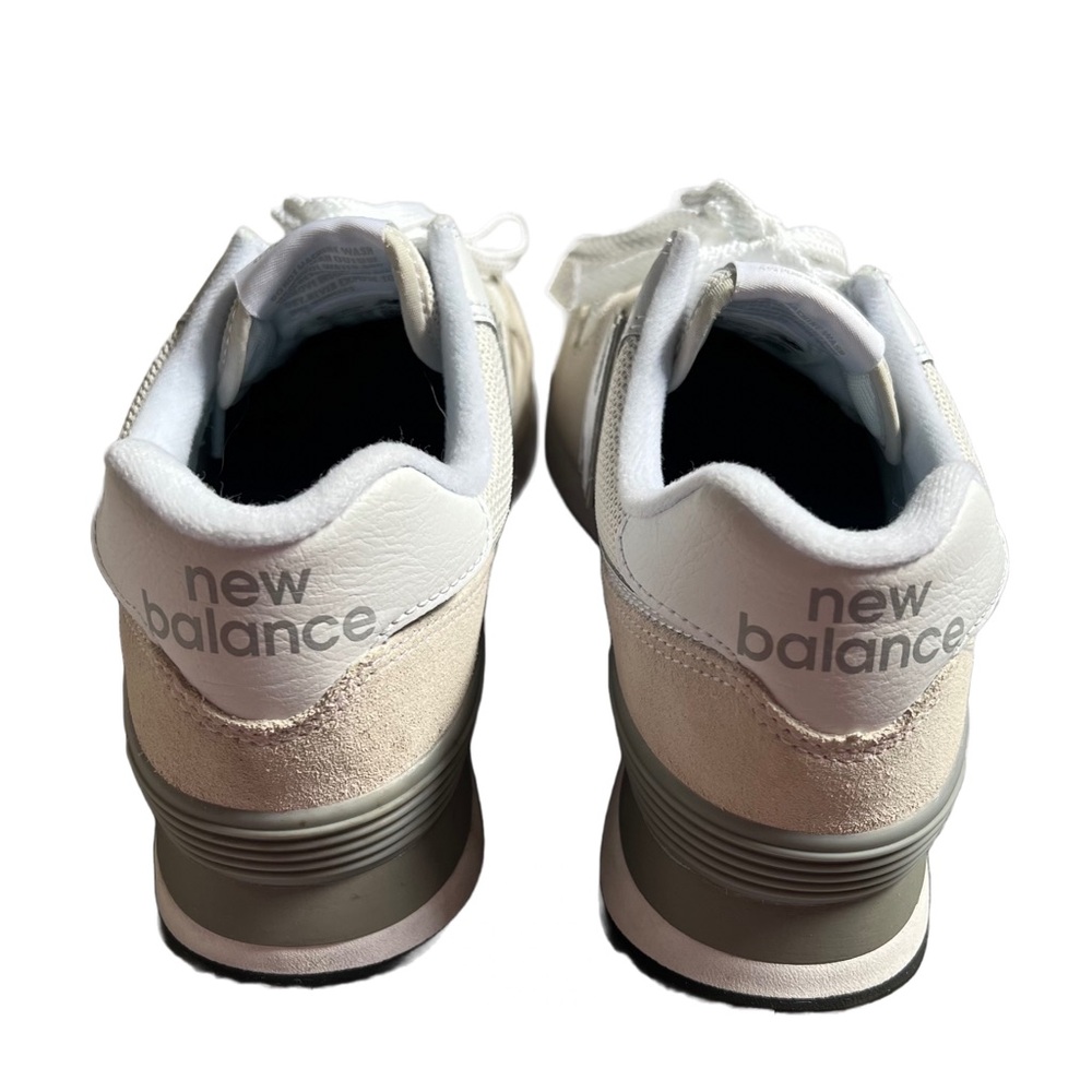 NEW BALANCE GRAY AND WHITE CLASSIC 574 NEUTRAL SNEAKER SIZE 7 - Picture 4 of 12
